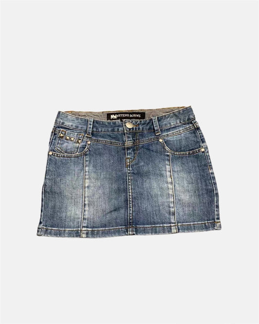 Vintage denim mini skirt