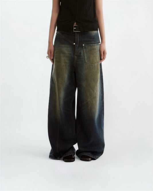 Grunge Wide-Leg Jeans