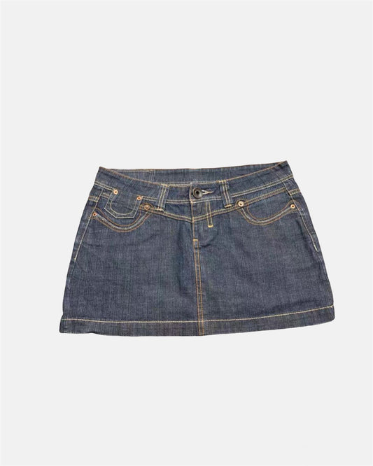 Vintage denim mini skirt