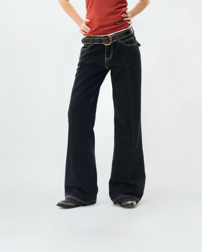 Dark Wash Star Flared Jeans