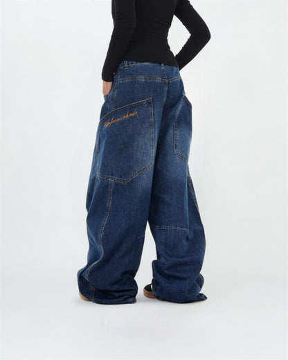 Skater Side Pockets Baggy Jeans