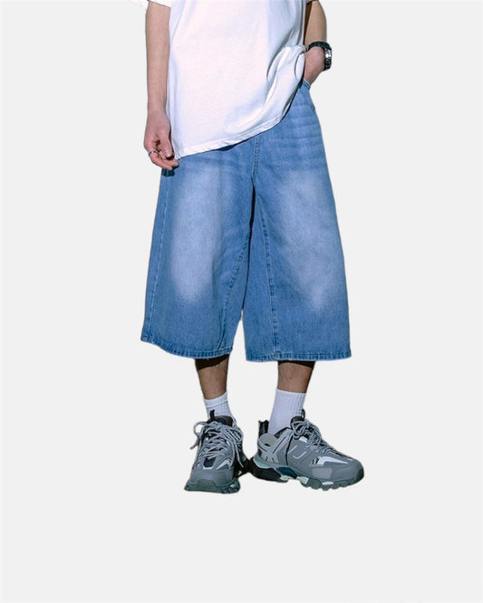 SKATER LOOSE FIT BLUE JORTS