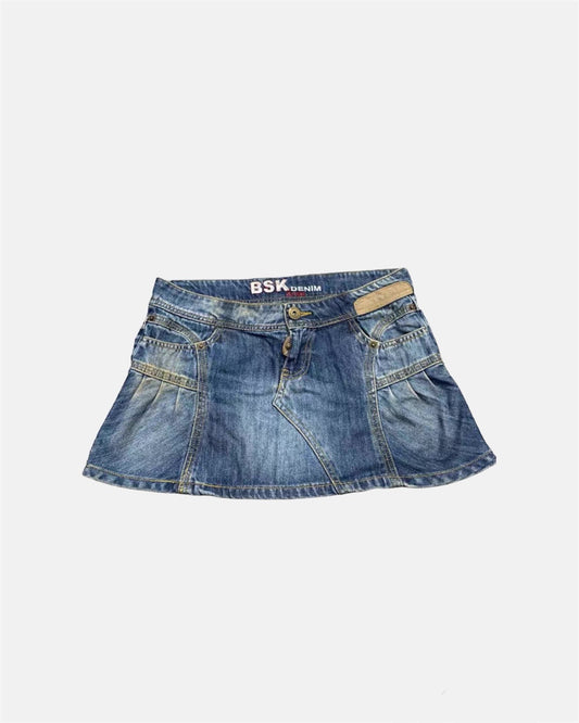 Vintage denim mini skirt