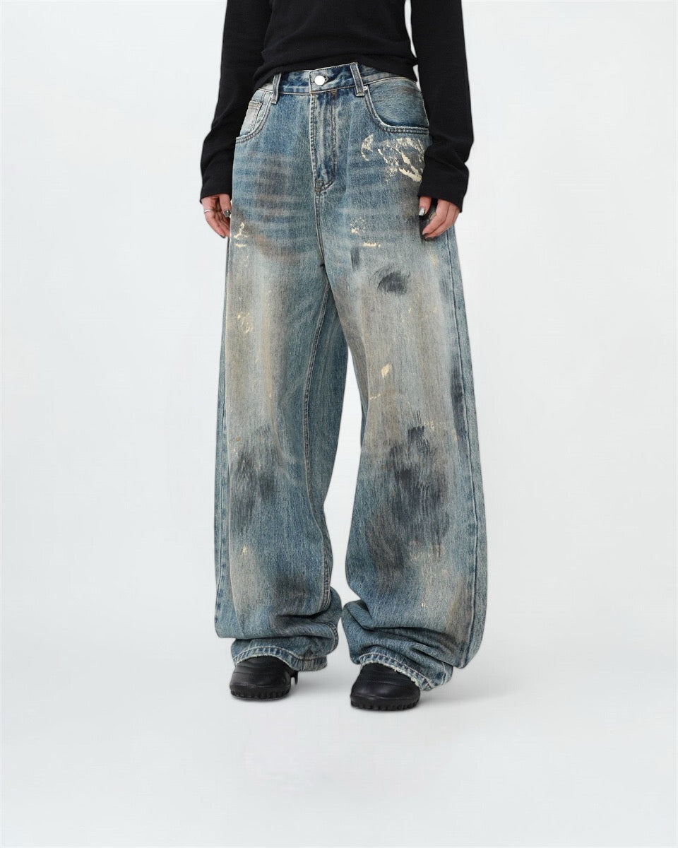 The Painted Wide Leg Jeans