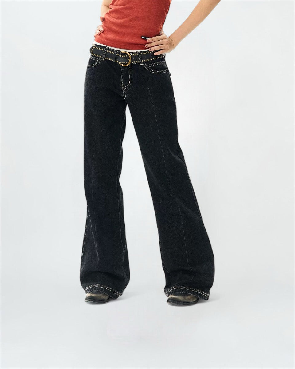 Dark Wash Star Flared Jeans