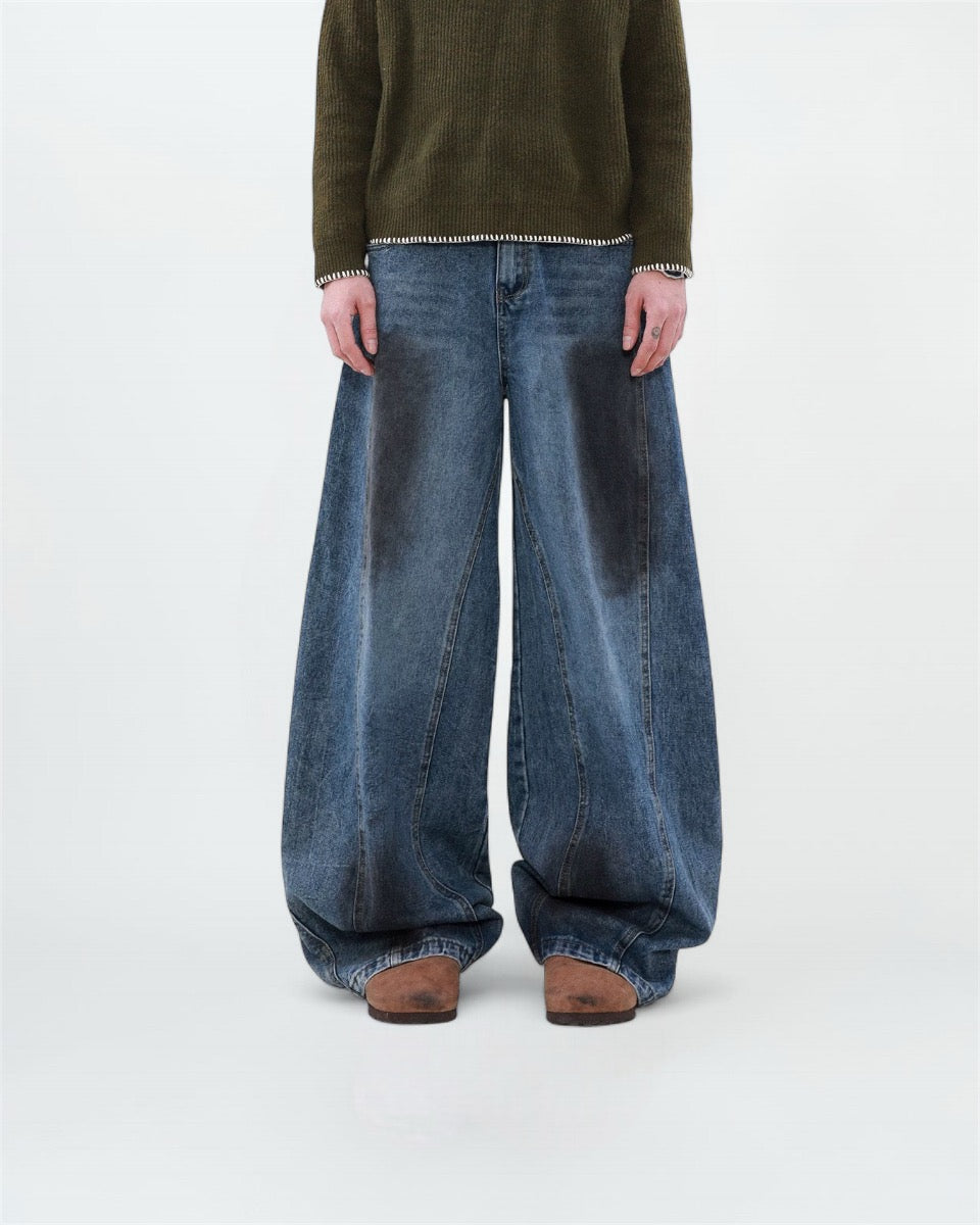 The Cofee Stains Wide Leg Jeans