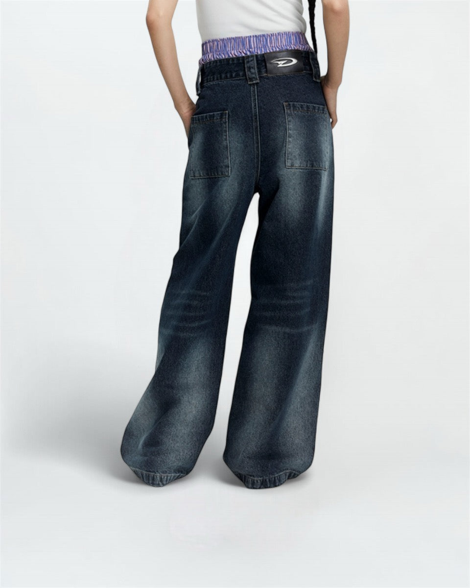 Black Wash Baggy Jeans