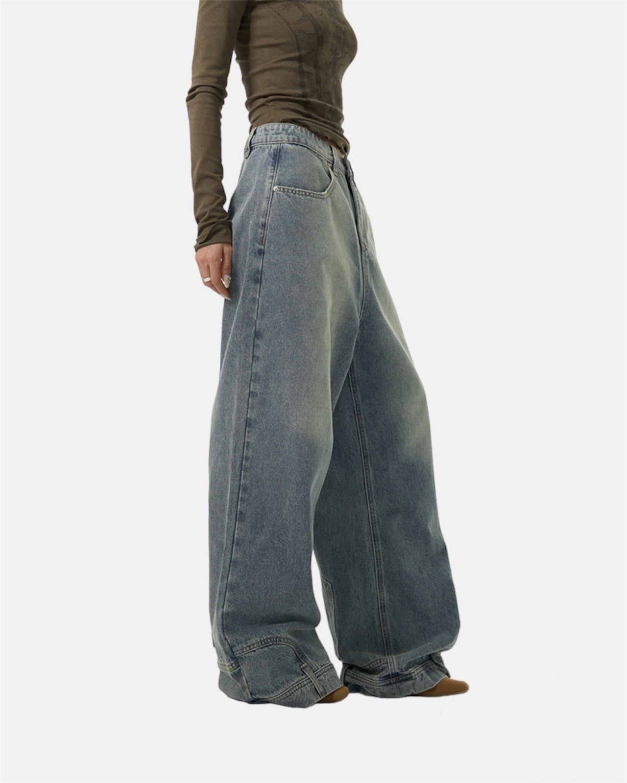 Upside down Wide-Leg Jeans