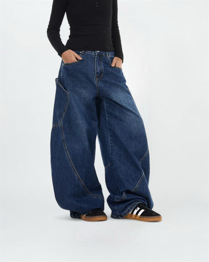 Skater Side Pockets Baggy Jeans