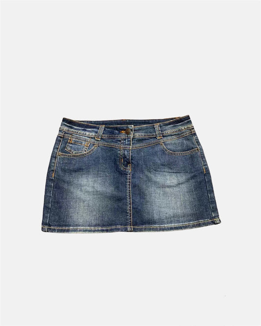 Vintage denim mini skirt